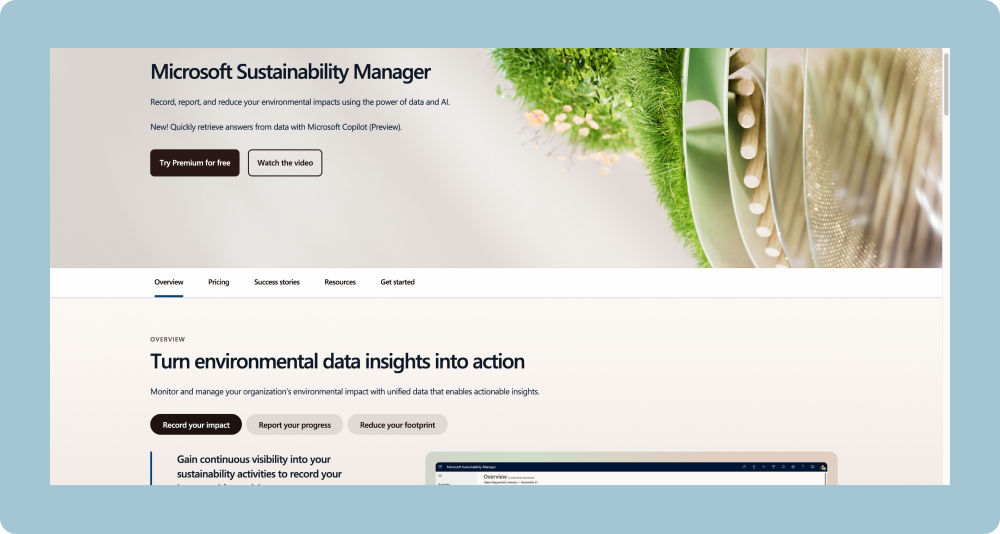 Microsoft Sustainability Manager